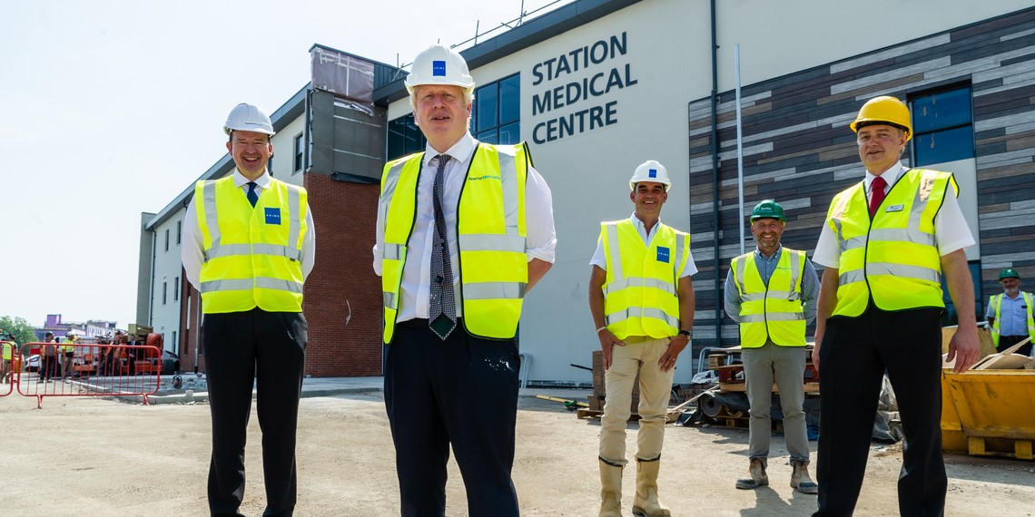 Prime Minister Boris Johnson visits new Medical Centre ahead of Autumn opening