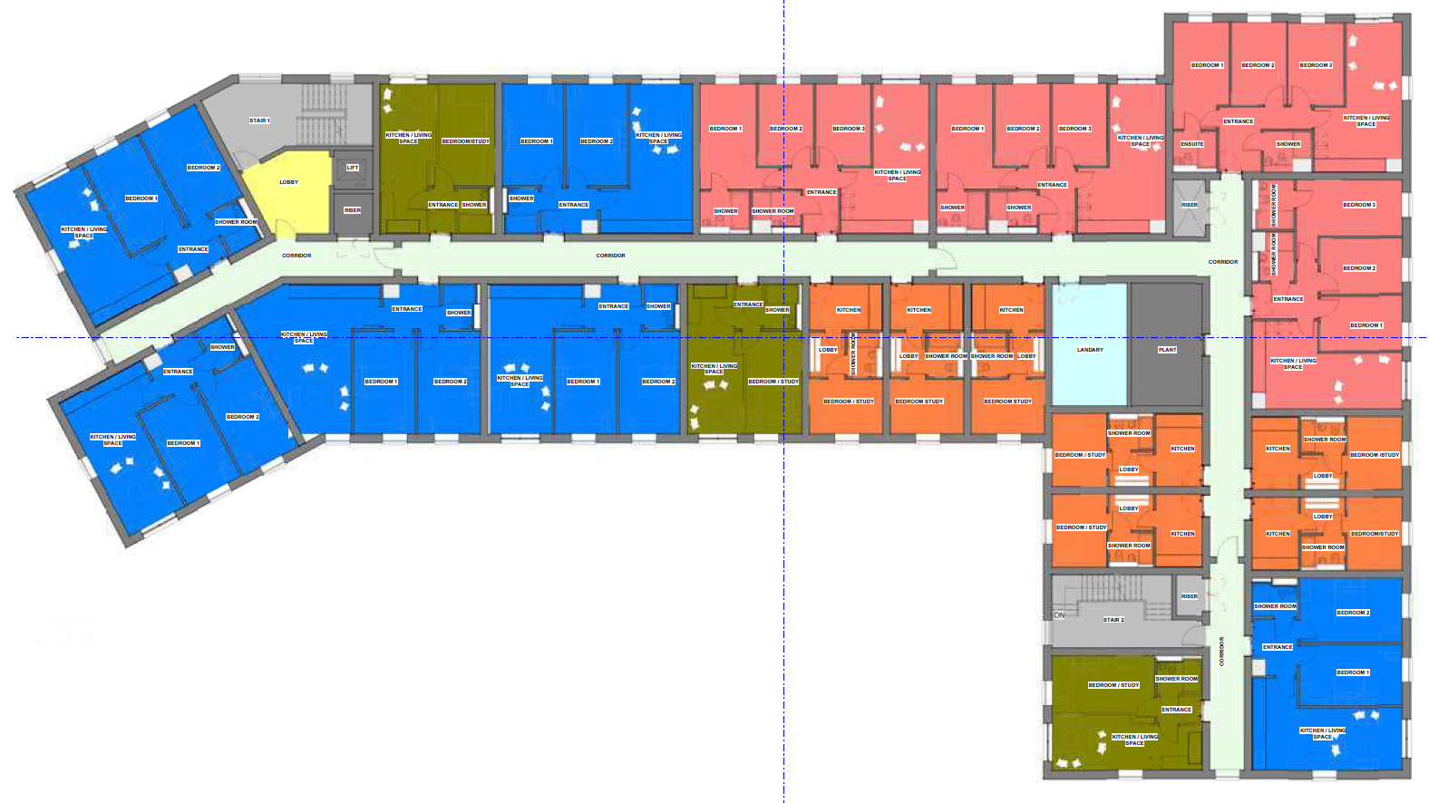 First floor floorplan of the proposed building