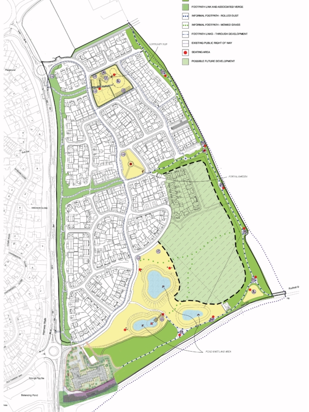 Site plan showing care home location