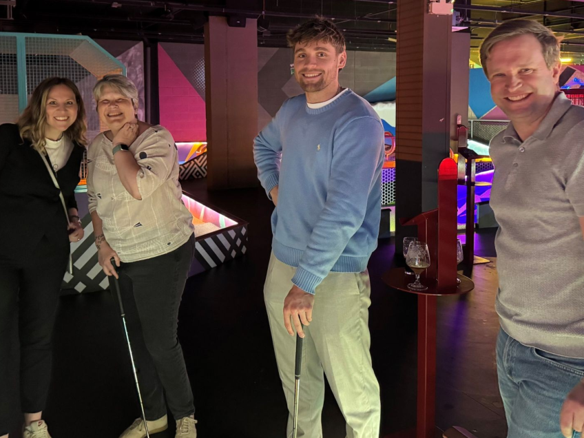 Prime’s team teed off for a fantastic evening of friendly competition at Mulligans in Worcester.