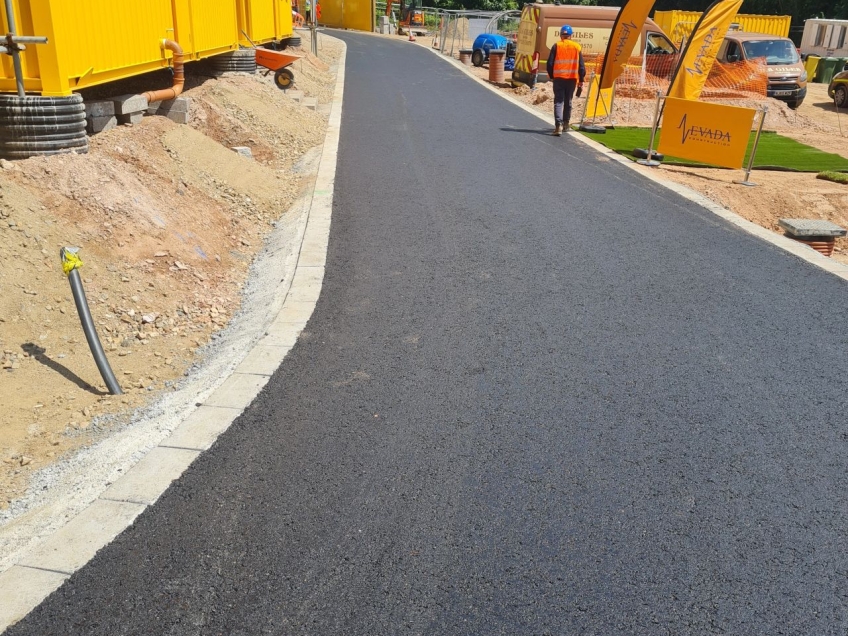 The site road for our key worker housing project in Cornwall is complete!